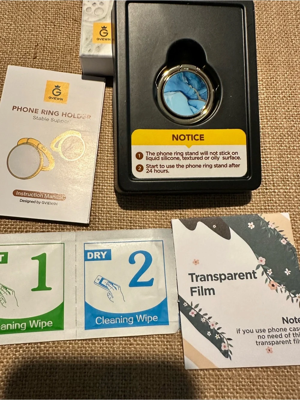 Gviewin Marble/Gold phone loop - BNIB